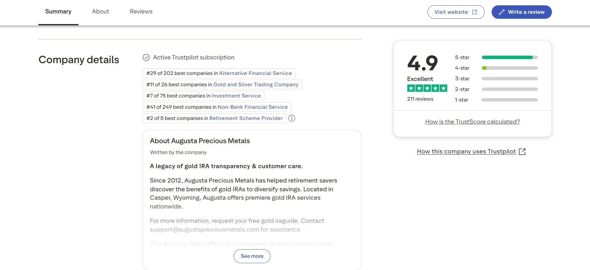 augusta precious metals reviews