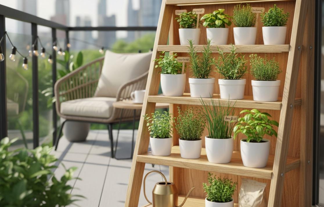 greenery on balcony
