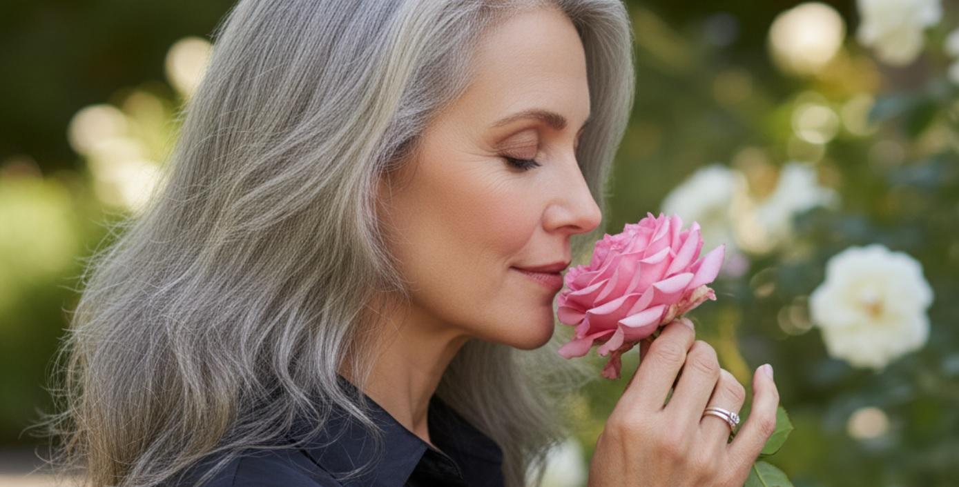 gray hair woman
