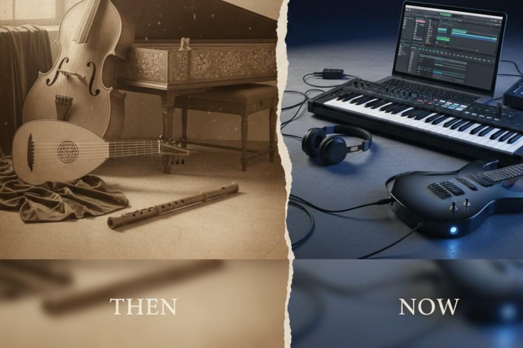 musical instruments then and now